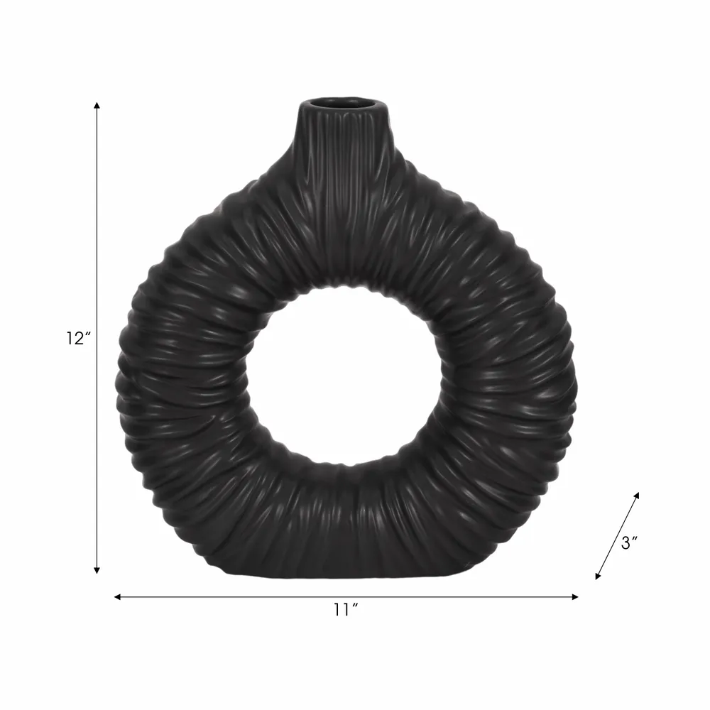 CANTONGATE BLACK VASE 12 (IN)