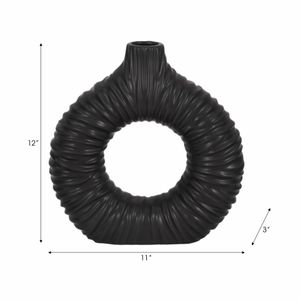 CANTONGATE BLACK VASE 12 (IN) 8