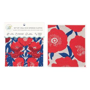 Icelandic Poppies blu Eco Sponge Cloths (Set of 2) 7