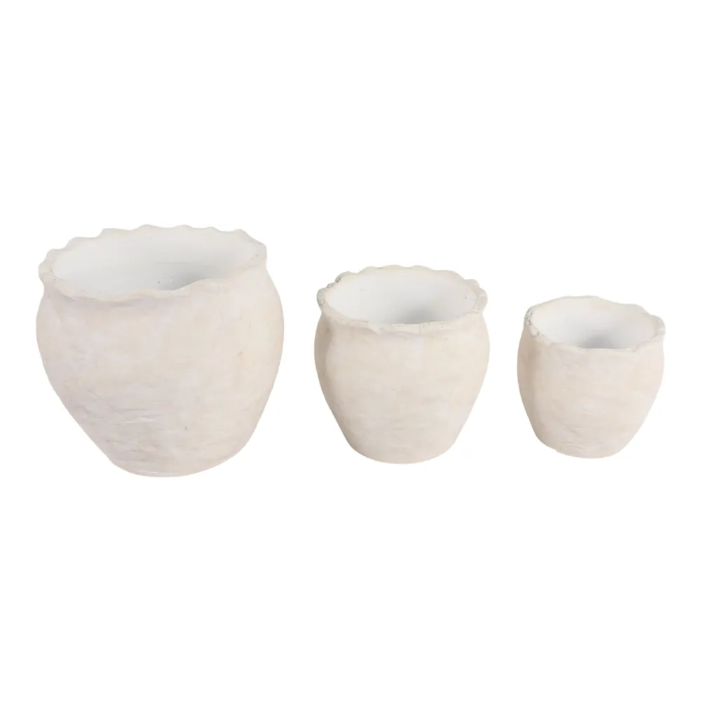 CORWINWORTH SET OF 3 IVORY PLANTER 8 (IN)