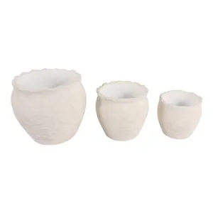 CORWINWORTH SET OF 3 IVORY PLANTER 8 (IN) 5