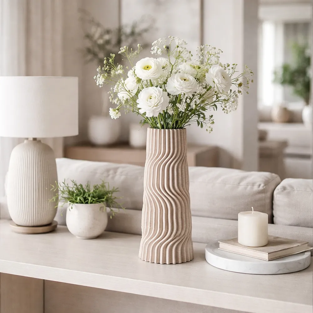 LAKEWORTH TAN VASE 17 (IN)