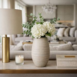 FINLEYTON GRAY GLASS VASE 10 (IN) 11