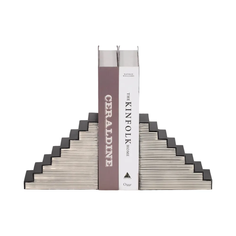 BERGENWIND SET OF 2 BLACK BOOKENDS 6 (IN)
