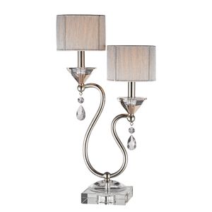 Krystal 23.5'' High 2-Light Table Lamp - Polished Nickel 1