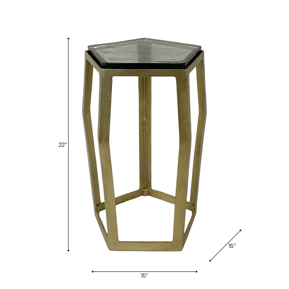HANNAHVALE GOLD TABLE 22 (IN)