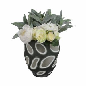 ARNETTBEACH GRAY GLASS VASE 11 (IN) 3