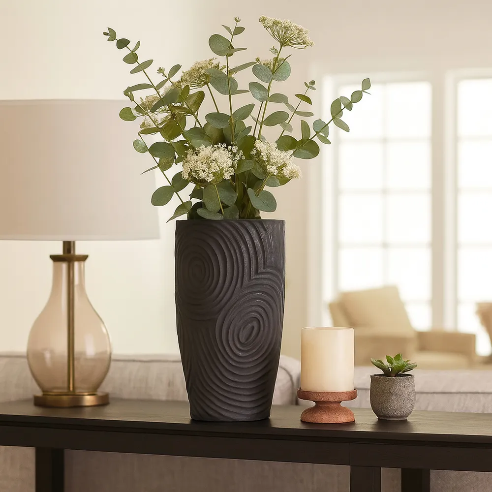 GENTRYLAKE BLACK VASE 16 (IN)