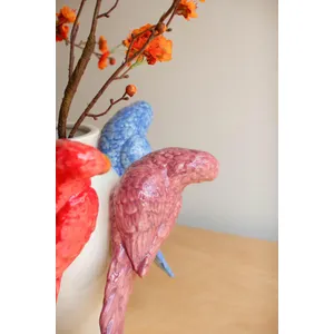 Ceramic Parrots Vase 2