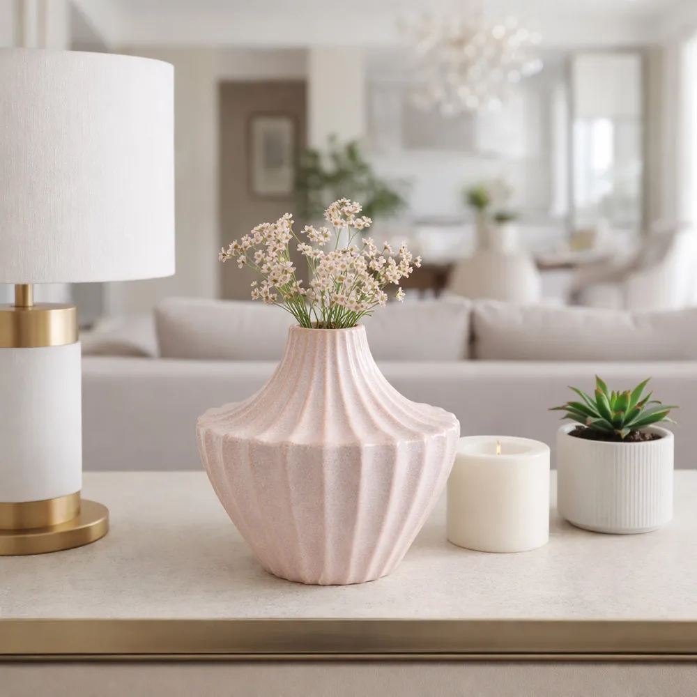 ALTON PINK VASE 8 (IN)
