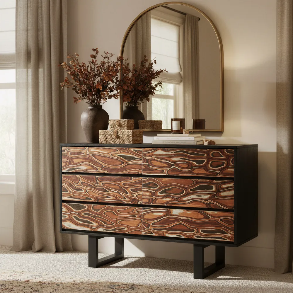 Aremi Dresser Brown & Black