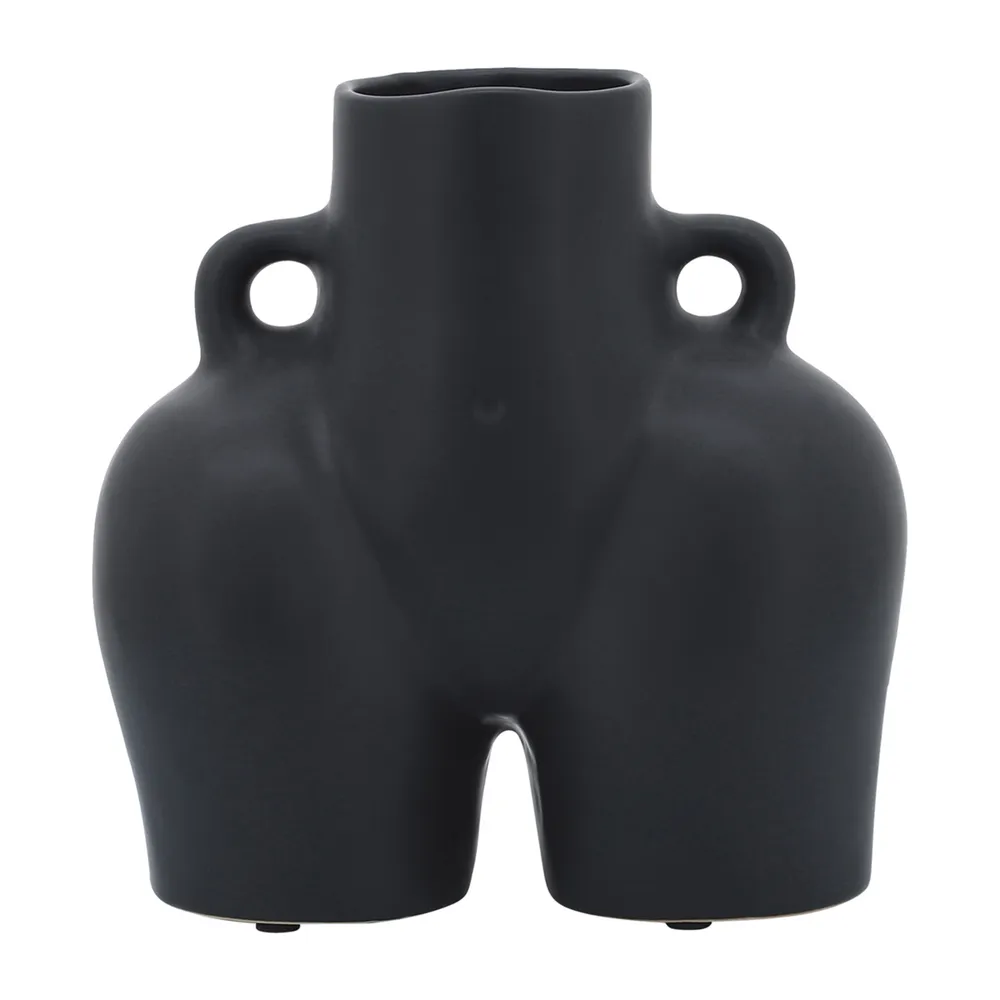 GLOVERSIDE BLACK VASE 8 (IN)