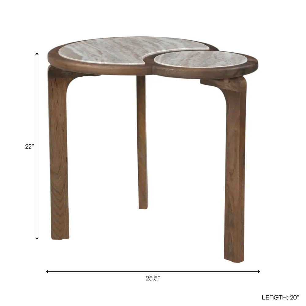 MORTONFIELD BROWN TABLE 22 (IN)