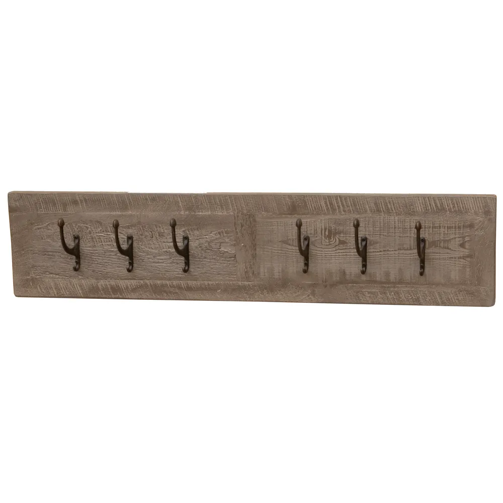 WoodShop Wall Coat Rack - 36-inch
