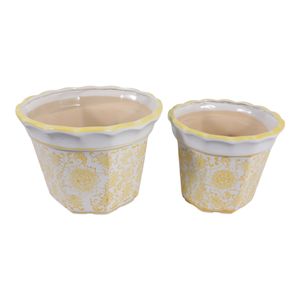 ENOCHFIELD SET OF 2 YELLOW PLANTER 10 (IN) 5