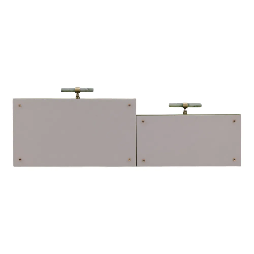 GARANDBEACH SET OF 2 GREEN BOXES 7 (IN)