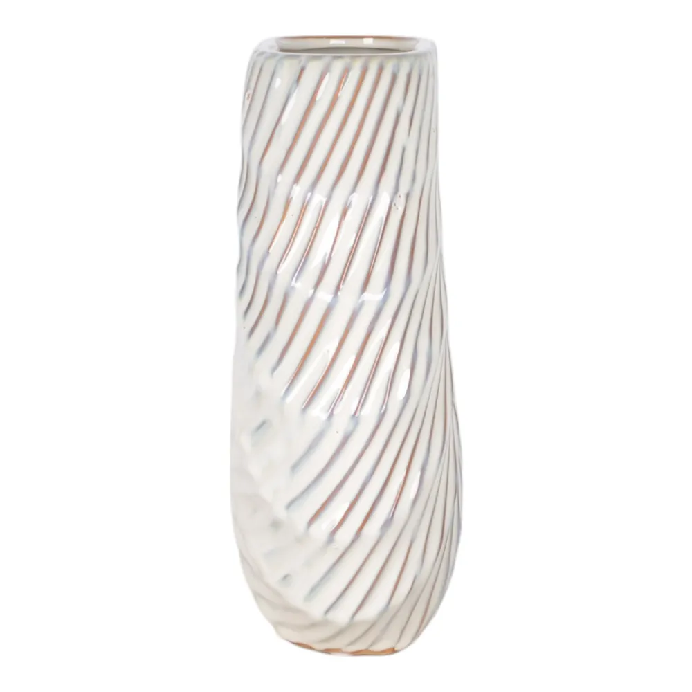 HAYWOODWAY WHITE VASE 12 (IN)