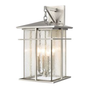 Oak Park 20'' High 4-Light Outdoor Sconce - Antique Brushed Aluminum 1