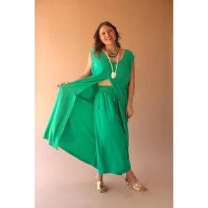 Sleeveless Split-Front Tunic / Kale 7