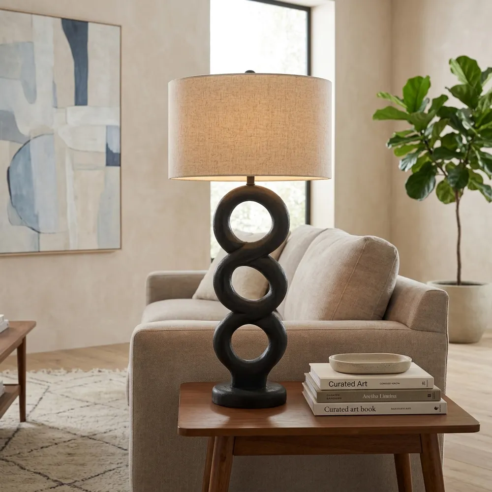 ISLEOAK BLACK LAMP 34 (IN)