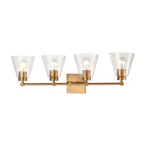 East Point 33'' Wide 4-Light Vanity Light - Satin Brass 3