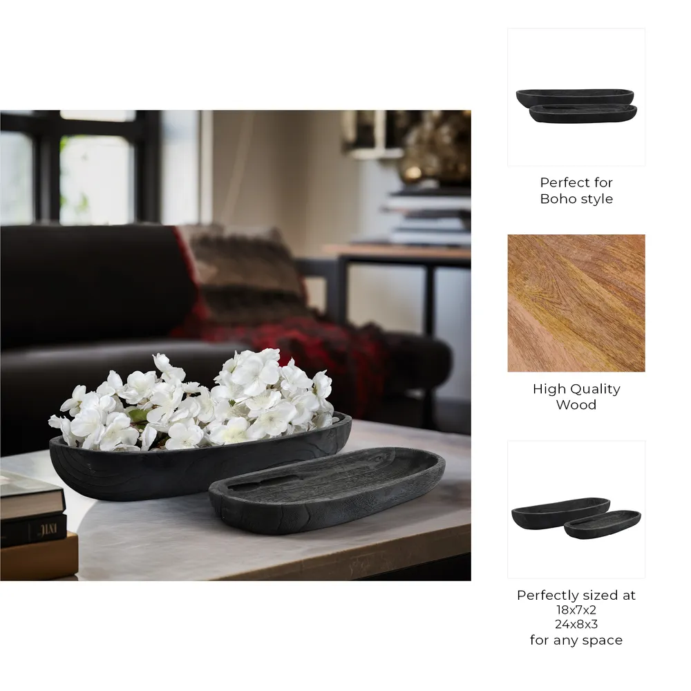 ELTONWIND SET OF 2 BLACK BOWLS 4 (IN)