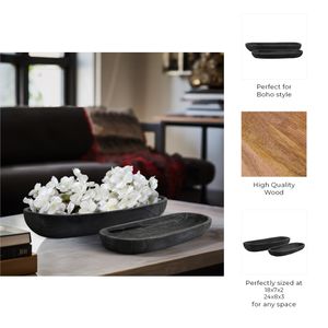 ELTONWIND SET OF 2 BLACK BOWLS 4 (IN) 8