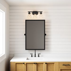 Salamanca 21'' Wide 3-Light Vanity Light - Matte Black 6
