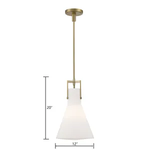 Izel 12'' Wide 1-Light Pendant - Antique Brass 2