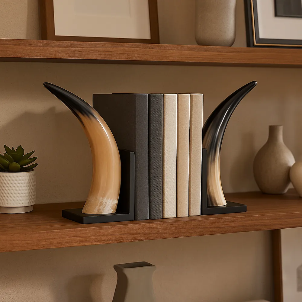 KNOXSHAW SET OF 2 BLACK BOOKENDS 14 (IN)