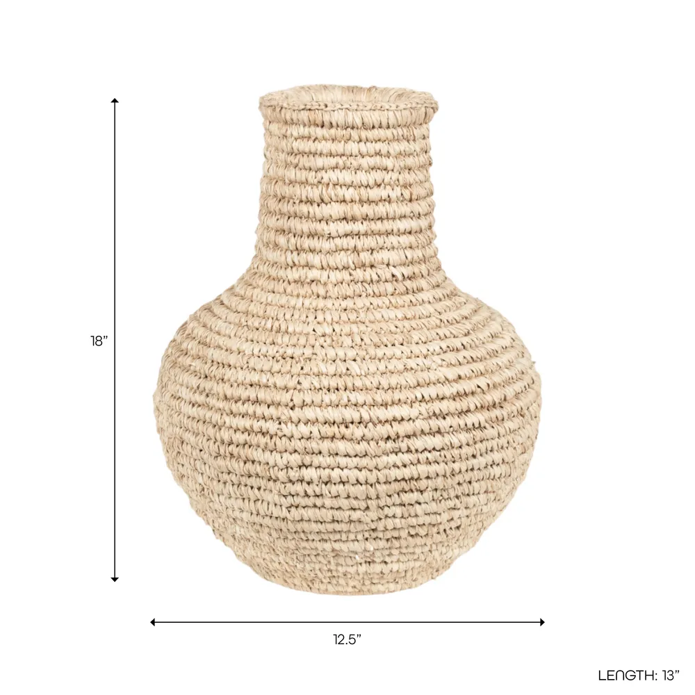 SLATERWOOD TAN VASE 16 (IN)