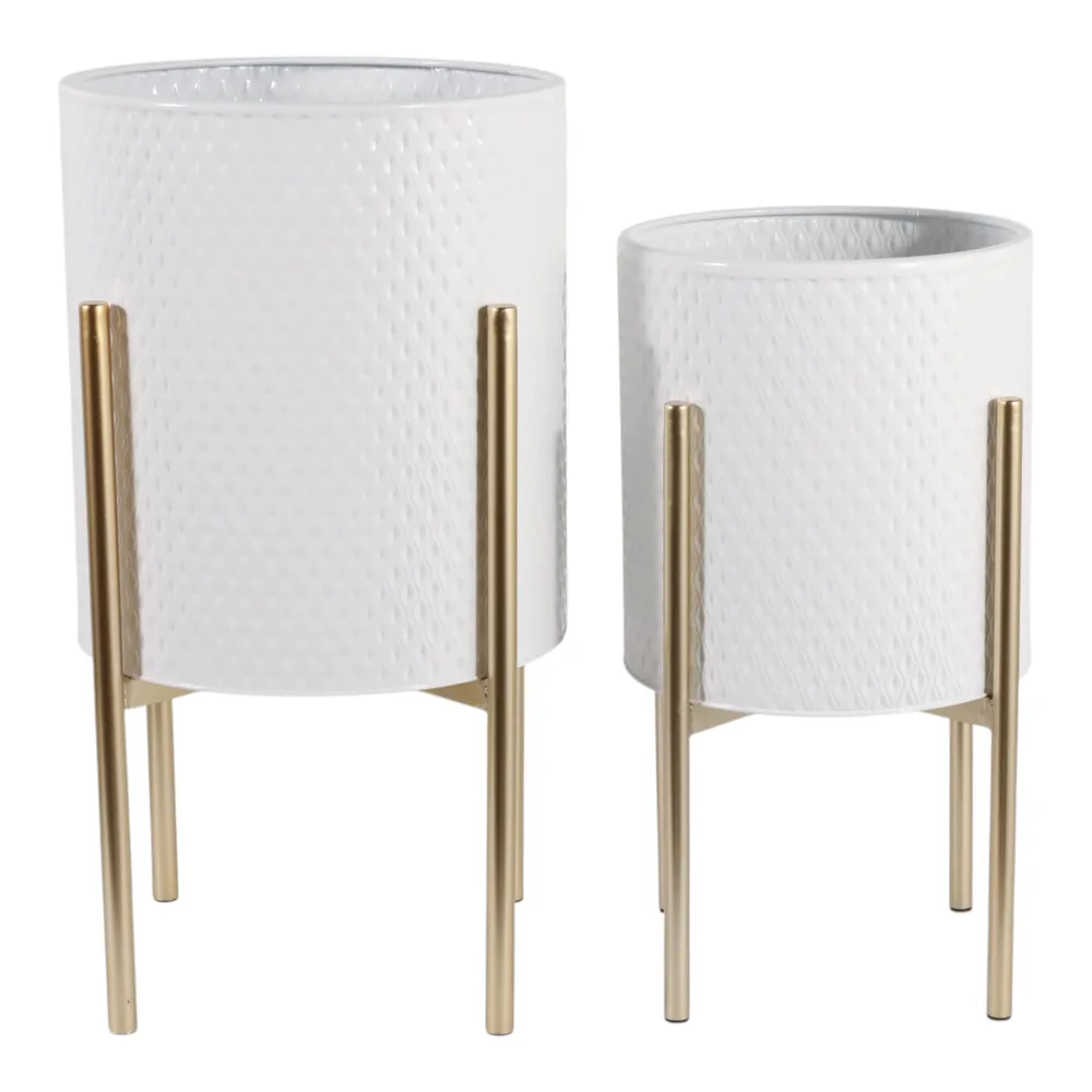 HAYFORDTON SET OF 2 WHITE PLANTER 23 (IN)