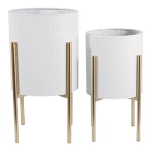 HAYFORDTON SET OF 2 WHITE PLANTER 23 (IN) 4
