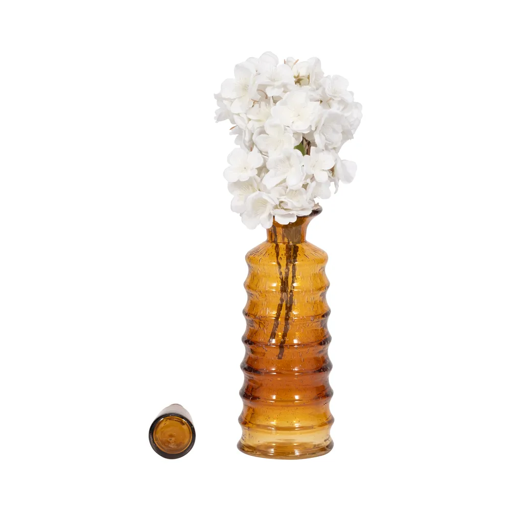 HAMDENWICK ORANGE GLASS VASE 15 (IN)
