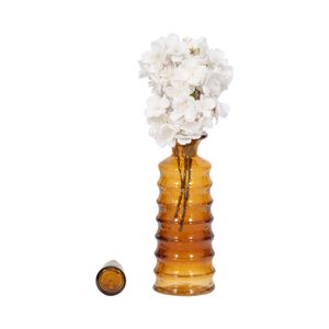 HAMDENWICK ORANGE GLASS VASE 15 (IN) 3