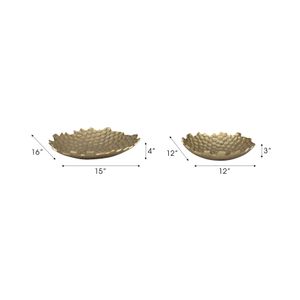 HUTTONGROVE SET OF 2 GOLD BOWLS 4 (IN) 8