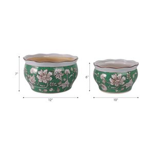 WATSONCLIFF SET OF 2 GREEN PLANTER 7 (IN) 9