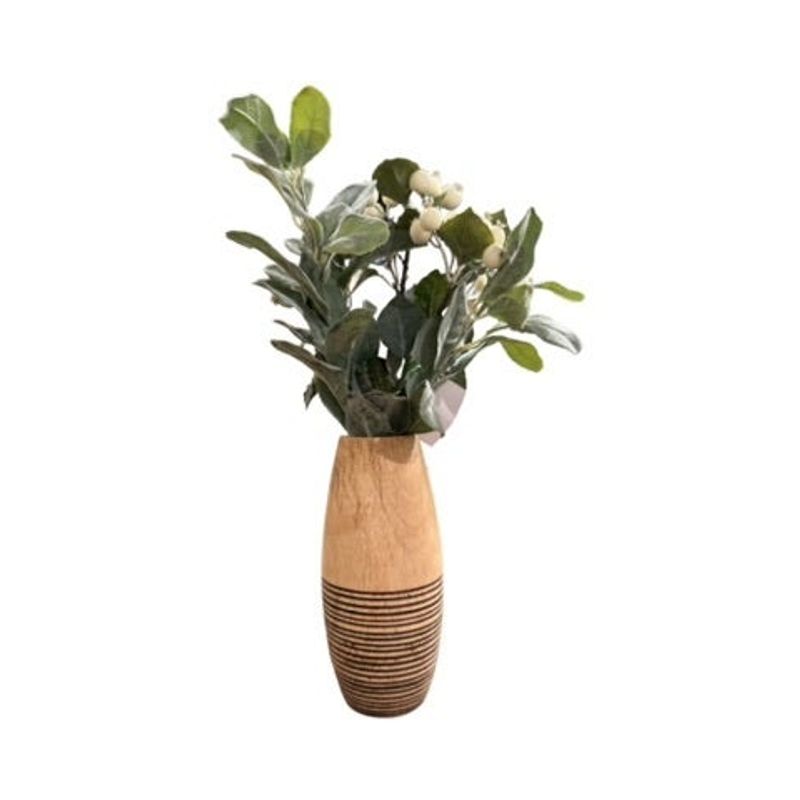 9" Handcrafted Mango Wood Vase