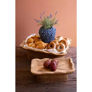 Set of 2 Square Wooden Compotes 5