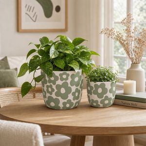 AXELGROVE SET OF 2 GREEN PLANTER 8 (IN) 2