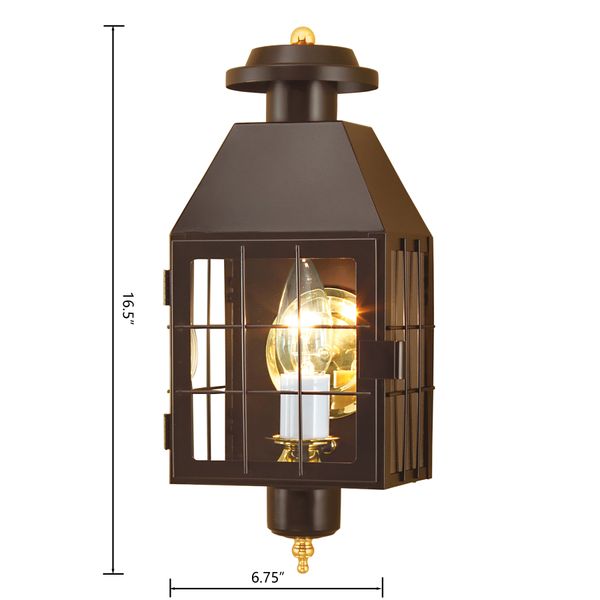 American Heritage 16.5'' High 1-Light Outdoor Sconce - Bronze