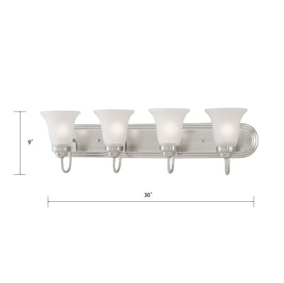 Whitmore 30'' Wide 4-Light Vanity Light - Satin Pewter