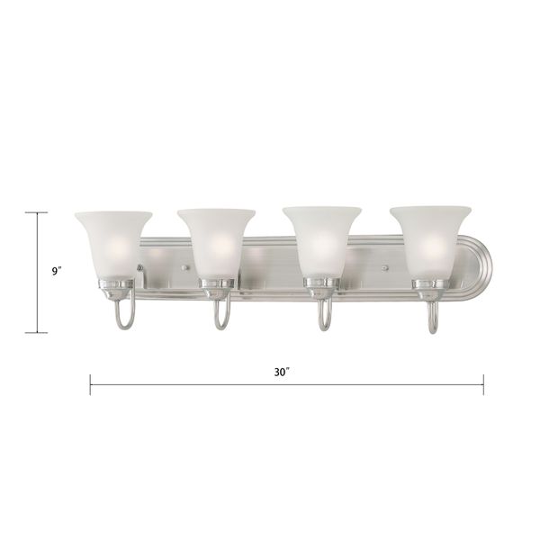 Whitmore 30'' Wide 4-Light Vanity Light - Satin Pewter