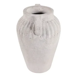 WOODSONHAVEN WHITE VASE 13 (IN) 7
