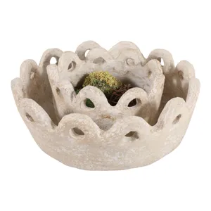 CALEBROOK SET OF 2 IVORY BOWLS 6 (IN) 4