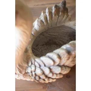 Faux Concrete Swan Planter 7