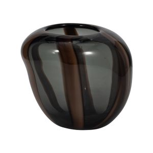 VALEBROOK BROWN GLASS VASE 7 (IN) 1