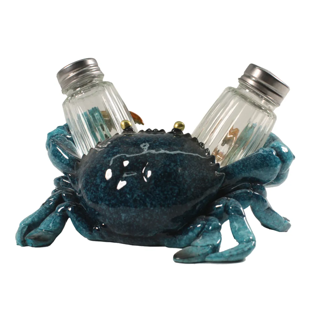 6-1/2" BLUE CRAB SALT & PEPPER SET
