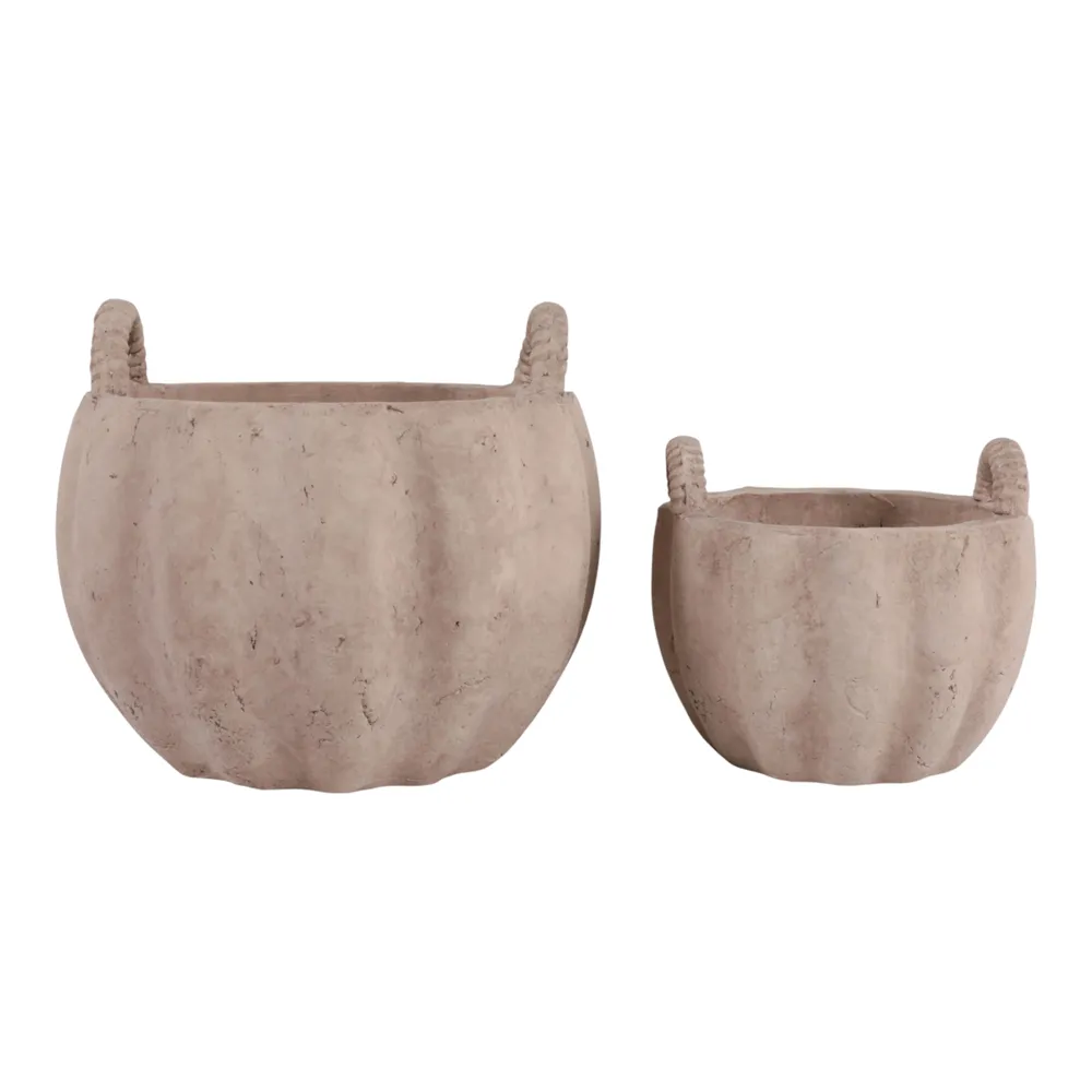 THEAHAM SET OF 2 ORANGE PLANTER 10 (IN)