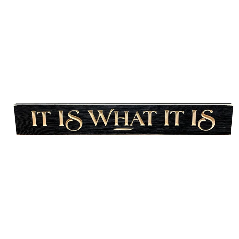 24" USA IT IS WHAT IT IS ROUTED BARNWOOD